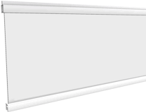 T&J ECOSTECK-Glasfüllung Satiniert SILBER, 20 x 280 x 1800 mm Acryl/Aluminium hell eloxiertZubehörbild