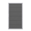 Vorschaubild TraumGarten Design WPC Alu Einzeltor Rahmen Silber (980 x 1800 mm)