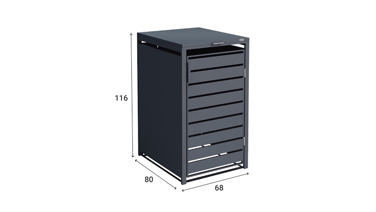 Weka Metall Mülltonnenbox Gary (für 1-4 Mülltonnen)
