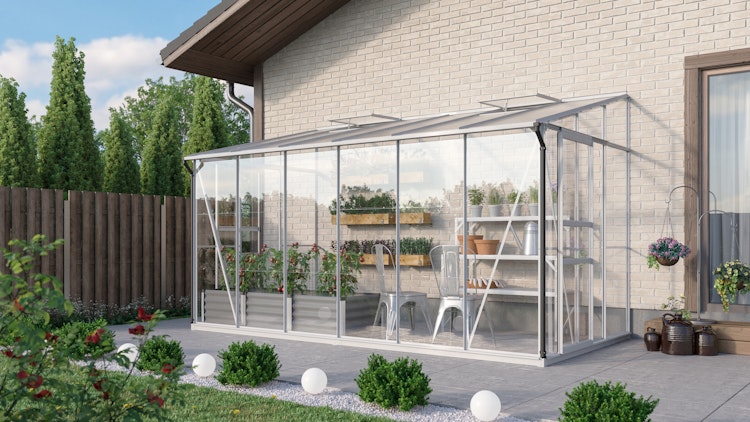 Vitavia Gewächshaus Osiris/Ida 7800 inkl. 2 Dachfenster - 7,8 m²