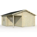 Vorschaubild Palmako Garage Roger 21,9+5,2 m² - 44 mm - mit Holztor