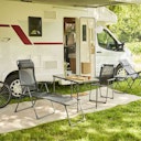 Vorschaubild Siena Garden Campingtisch XL Comfort 120 x 60 cm, Stahl Grau / MDF Grau - Abverkauf