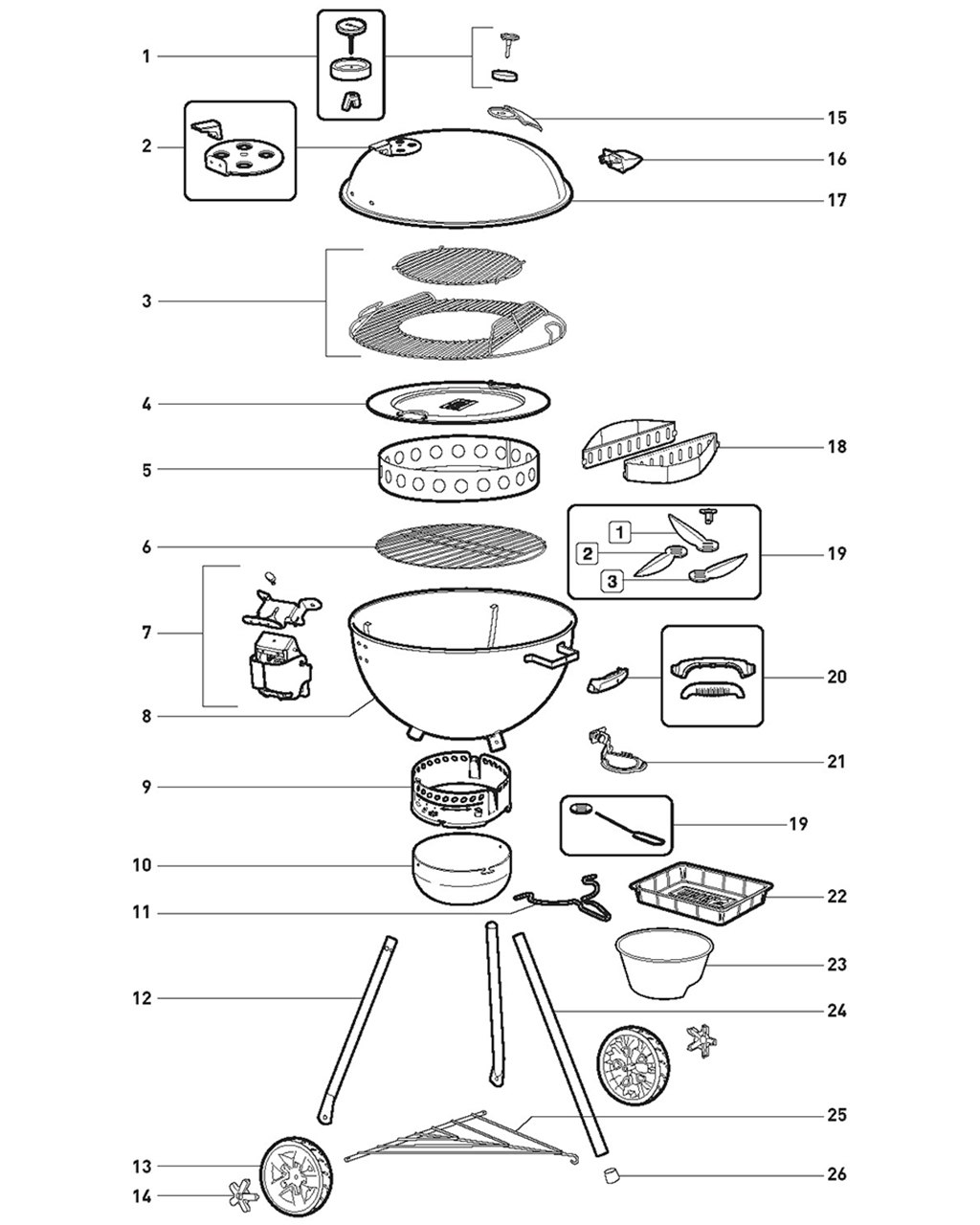 Explosionszeichnung Ersatzteile
