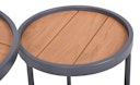 Vorschaubild Garden Pleasure Beistelltisch SILEA, 2er-Set, Aluminium Anthrazit / Nonwood Teak-Optik