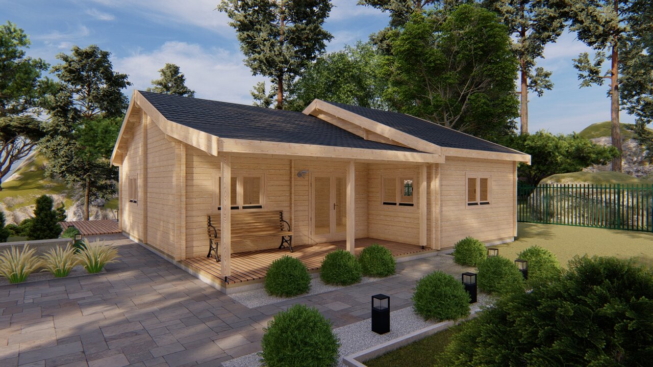 Wolff Finnhaus Ferienhaus Östersund 95 - 68 mm