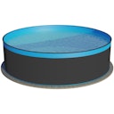 Vorschaubild Summer Fun Rundform Aufstellbeckenset Acapulco Anthrazit Ø450x90cm (SW0,3 IH 0,2) overlap