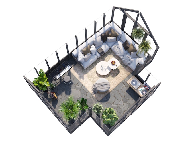 Palmako Gewächshaus / Pavillon / Glashaus Emilia 19,1 m²- 44 mm