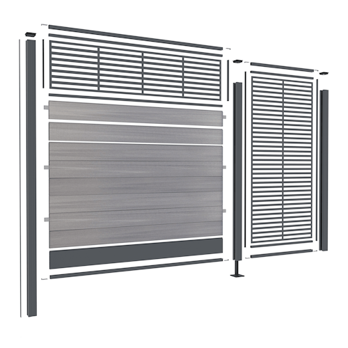 Fiberdeck BOSTON Aluminium Pfosten 75 x 75 mm