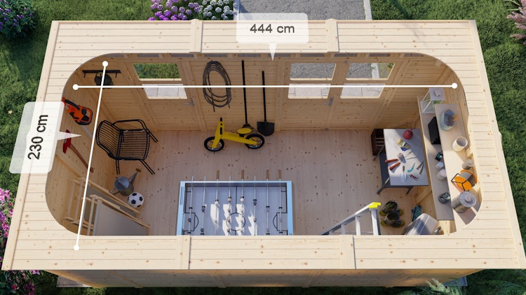 Bertilo Gartenhaus Laisholm 2 - 19 mm