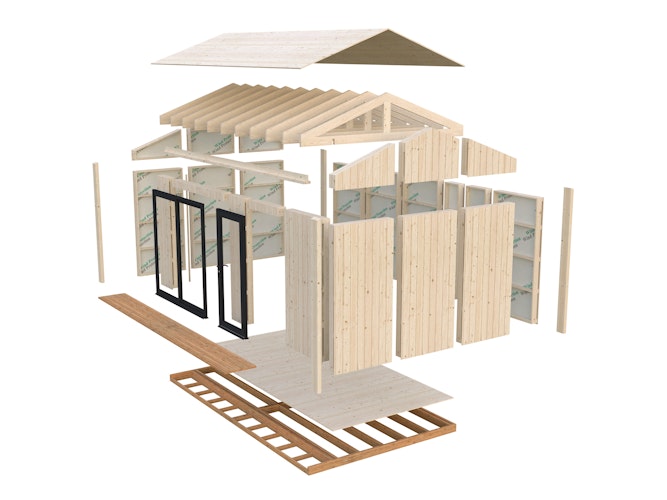 Palmako Gartenhaus Rebekka 13,6 m² - 160 mm