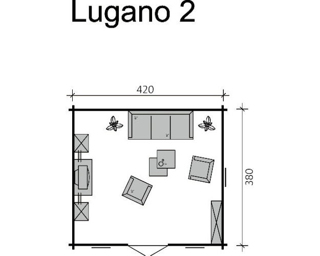 Skan Holz 45 mm Gartenhaus Lugano 2