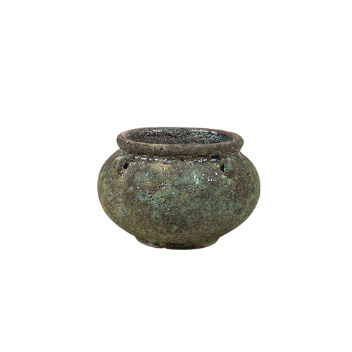 Vosteen Design Blumentopf / Pflanzgefäß Terrakotta grün 2er Set ø 23 cm x H 16 cm, 40 cm x H 27 cm