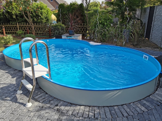 Summer Fun Stahlwandpool Set Exklusiv CANNES Achtform 625 x 360 x 150 cm