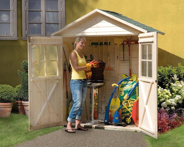 Weka 14 mm Garten- und Terrassenschrank 351/357 mit Satteldach