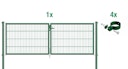 Vorschaubild Alberts® Stabgitter-Doppeltorset Garden inkl. 4 Torschellen