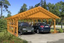 Vorschaubild Skan Holz Schwarzwald - Satteldach Doppelcarport Breite 684 cm