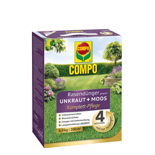 COMPO Rasendünger Unkraut + Moos Komplett-Pflege