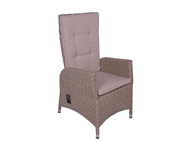 Garden Pleasure Gartenmöbel Set BRAGA 04, Tisch 180 x 90 + 6 Sessel, Polyrattan / Akazie / Kissen 100 % Polyester