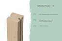 Vorschaubild Karibu Sichtschutzzaun Mittelpfosten 90 x 90 x 1900 mm Nordische Fichte