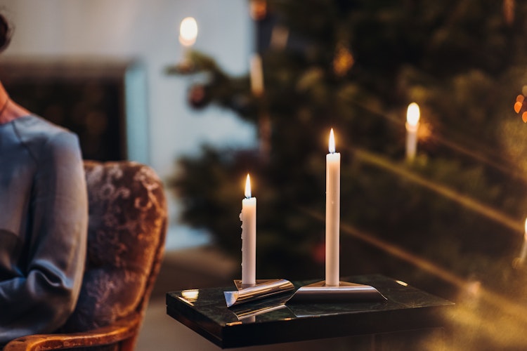 höfats Kerzenhalter SQUARE CANDLE silber