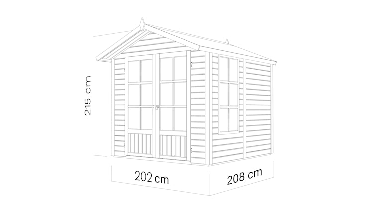 Bertilo Gartenhaus Melrose - 19 mm