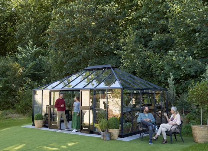 Juliana Gewächshaus Grand Oase Set inkl. Fundamentrahmen - 25,6 m²