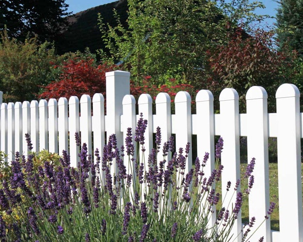 GroJa  BasicLine Gartenzaun weiß, Höhe: 90cm x Breite 180cm  Element Kunststoff gerade 