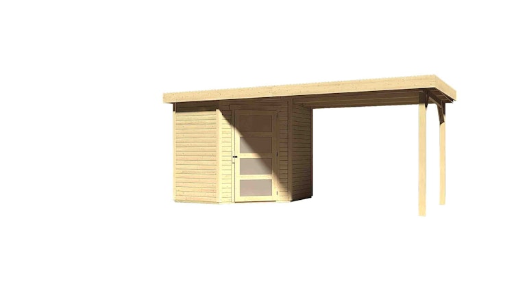 Karibu Woodfeeling Gartenhaus Schwandorf 3/5 inkl. 275 cm Schleppdach - 19 mm