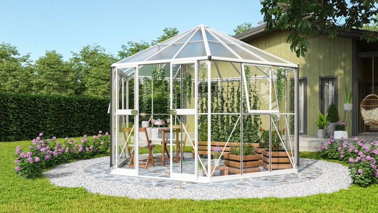 Vitavia Gewächshaus Pi 9000 inkl. 3 Seitenfenstern - 9,0 m²