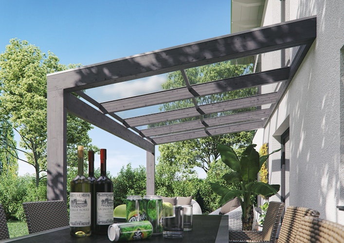 Skan Holz Terrassenüberdachung Novara Breite 450 cm