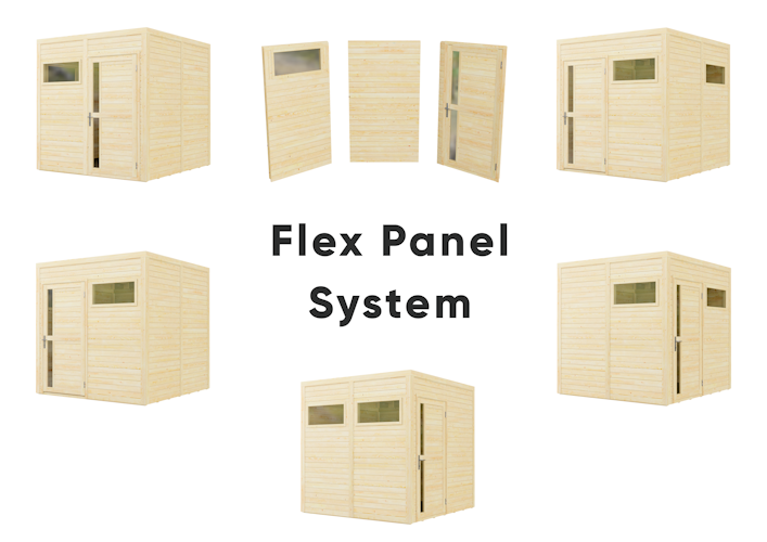 Bertilo Gartenhaus Cubus 3 Lounge - 19 mm