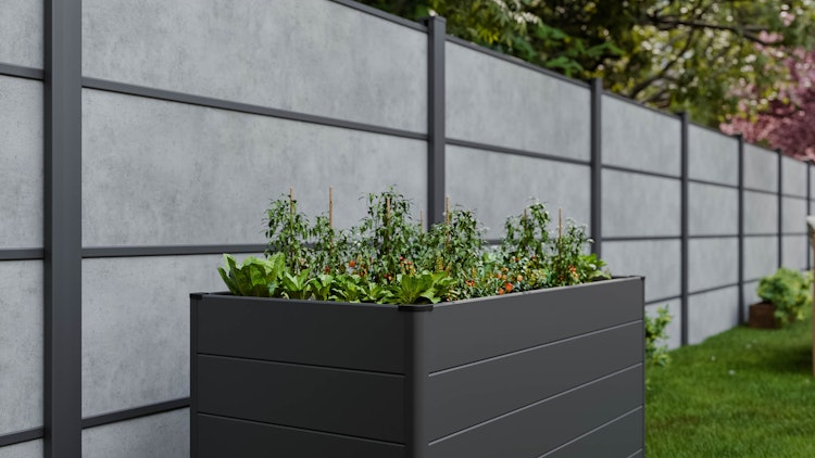 GroJa Lumino Stecksystem Hochbeet 150 x 70 x 75 cm Anthrazit DB 703