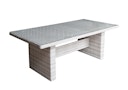 Vorschaubild Garden Pleasure Gartenmöbel Set DIJON II, Tisch 200 x 100 + 6 Sessel, Polyrattan Sesamgrau / Glasplatte / Kissen 100 % Polyester Dunkelgrau