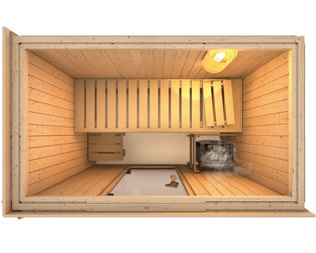Karibu Sauna Variado mit Fronteinstieg 68 mm inkl. gratis Sauna-Zubehörset im Wert von 234,94 €