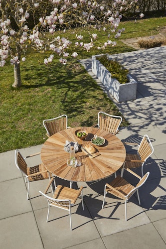 Cinas Klapptisch ELLEN, Aluminium / Teak