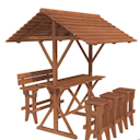 Vorschaubild Palmako Gartenmöbelset Leo, Nordisches Fichtenholz Braun kesseldruckimprägniert