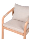 Vorschaubild Garden Pleasure Gartenmöbel Set BOGOTA, Tisch 150 x 85 + 4 Sessel, Akazie / Rope Hellgrau / Kissen 100 % Polyester Hellgrau