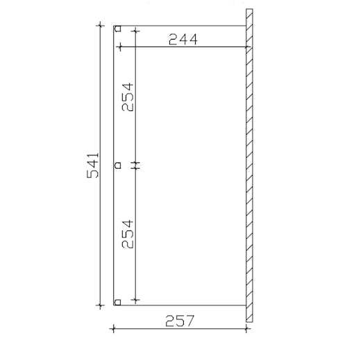 Skan Holz Aluminium Terrassenüberdachung Garda Breite 541 cm