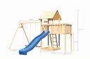 Vorschaubild Akubi Kinderspielturm Lotti mit Satteldach inkl. Wellenrutsche, Doppelschaukelanbau und Anbauplattform