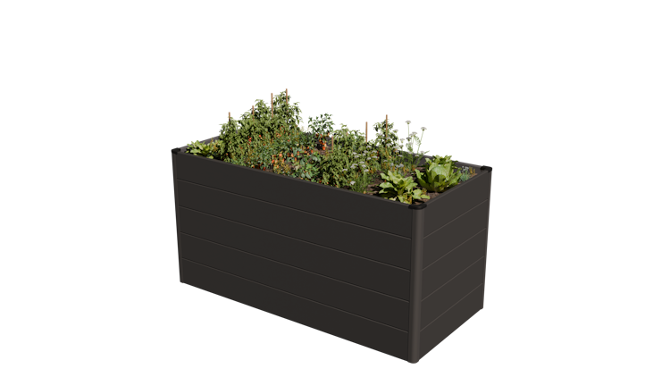 GroJa Lumino Stecksystem Hochbeet 150 x 70 x 75 cm Anthrazit DB 703