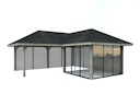 Vorschaubild Palmako Pavillon Bianca 24,9 m² Set 511 Slide Plus mit Isolierglas-Schiebetüren