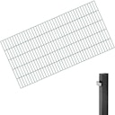 Vorschaubild Alberts® Doppelstabmatten 6/5/6 Komplettset 2-50 Meter inkl. Pfosten mit Klemmlasche