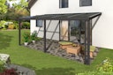 Vorschaubild Skan Holz Aluminium Terrassenüberdachung Monza Breite 434 cm mit Echtglas-Dach