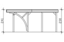 Vorschaubild Skan Holz Carport Friesland 320x555 cm inkl. 1 Einfahrtsbogen Set E