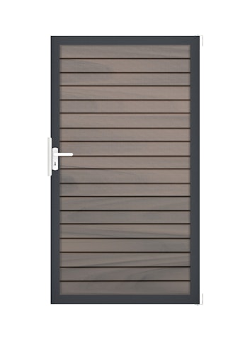 GroJa Solid Rhombus Einzeltor Rahmen Aluminium Anthrazitgrau 1000 x 1800 mm