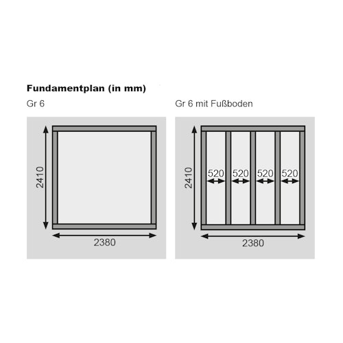 Karibu Eco Gartenhaus Merseburg 6 inkl. Anbaudach - Sparset