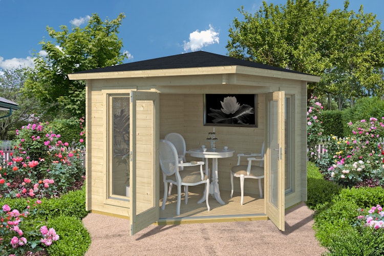 5-Eck Gartenhaus 408 - 40 mm 