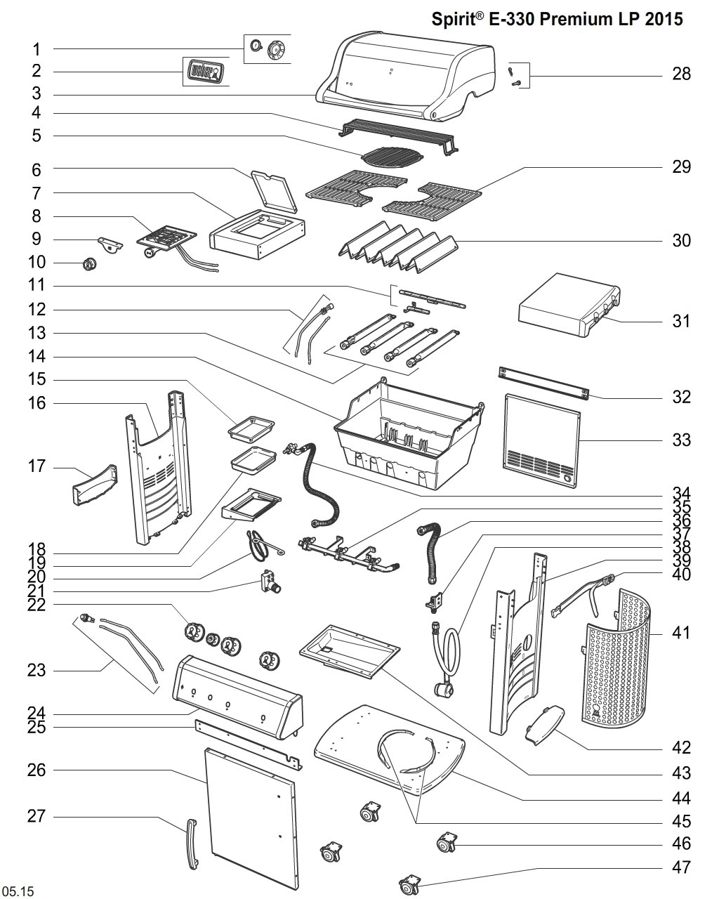 Explosionszeichnung Ersatzteile