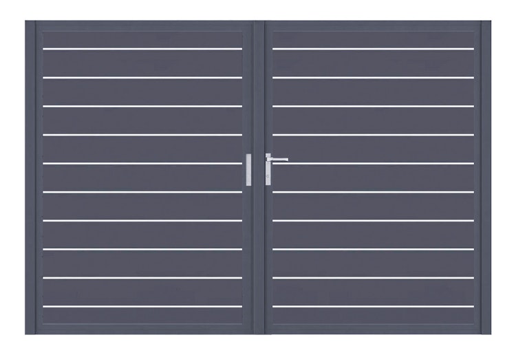 dz VIDUAL Swing Doppeltor Line 150 x 20 mm Rechteckprofil  Distanz 10 mm symmetrisch