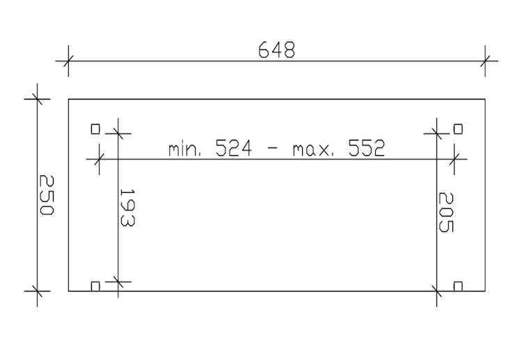 Skan Holz Sanremo aus Leimholz ohne Mittelpfosten Breite 648 cm freistehende Terrassenüberdachung